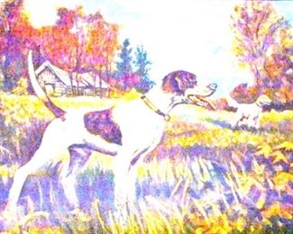 VIEW 2 CLOSEUP BIRD DOG OIL ON CANVAS