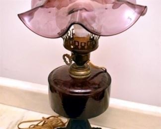 VIEW 2 CLOSEUP AMYTHEST PARLOR LAMP