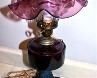 VIEW 2 CLOSEUP AMYTHEST PARLOR LAMP