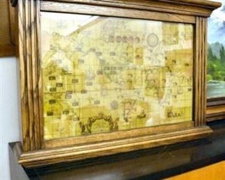 18X24 HOWARD MILLER OAK TIME CLOCK