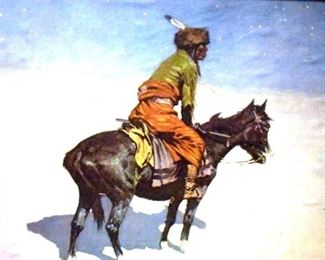 VIEW 2 CLOSE UP REMINGTON OIL ON CANVAS