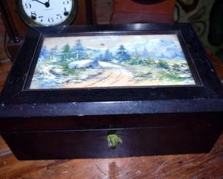 15IN 1800'S WALNUT LAP DESK