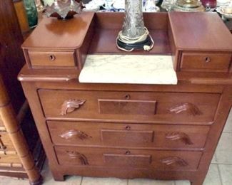 WALNUT DROP CENTER DRESSER