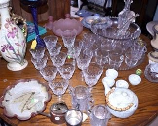 EARLY STEMWARE/POTTERY/OTHER