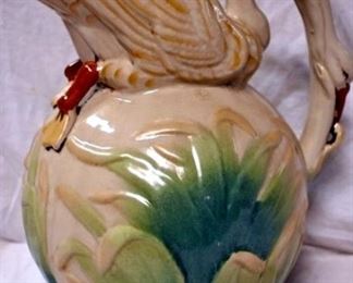 11IN. POTTERY SWAN PITCHER