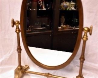 10X14 VICTORIAN BRASS SHAVING MIRROR