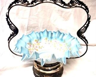 EARLY VICTORIAN BRIDES BASKET