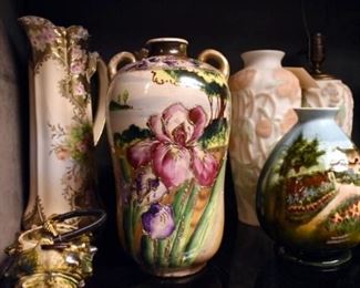 EARLY HANDPAINTED VASES