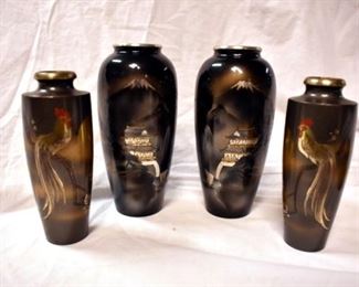 5IN-8IN. SIGNED VASES