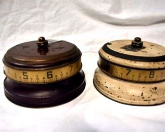 UNUSUAL EARLY TAPE MEASURE CLOCKS