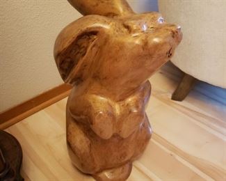 Large Carved Rabbit Sculpture
