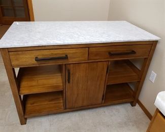 Arts/Crafts/Craftsman Style Credenza with Marble Top - This can be used in kitchen or your choice.