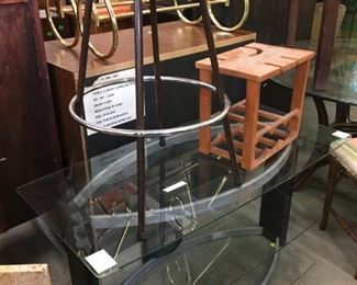 glass tv console