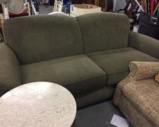 another green sofa