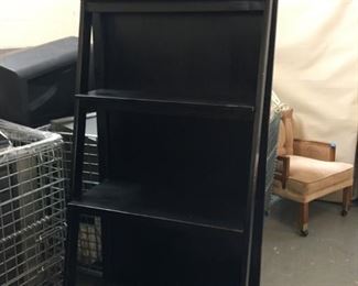 black ladder shelf