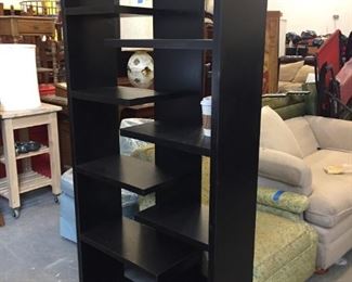 black staggered shelf