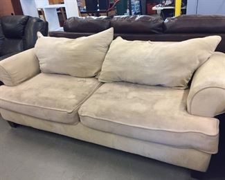 microfiber sofa, loveseat and chair. They are stained so priced super cheap to go!