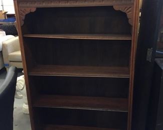 wood bookshelves