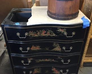 asian chest of drawers (Needs new top)