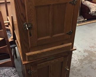 white clad cabinet end tables
