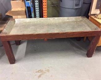 metal lined table