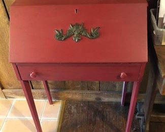 Antique Red Writing Desk