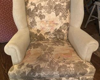 Beautiful Pair of Queen Anne Revival Wing Back Chairs