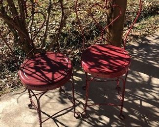 Heart Back Ice Cream Parlor Chairs