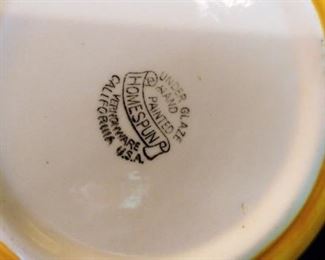 Vintage Vernon Kiln Homespun Pottery