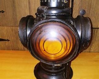 Antique RR Adlake Lamp Lantern 4 Way Railroad Switch Signal Train Vintage light