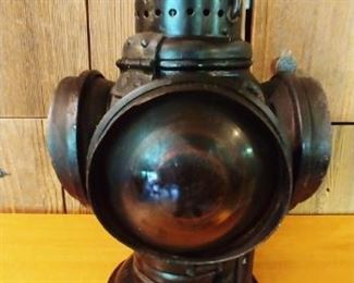 Antique RR Adlake Lamp Lantern 4 Way Railroad Switch Signal Train Vintage light