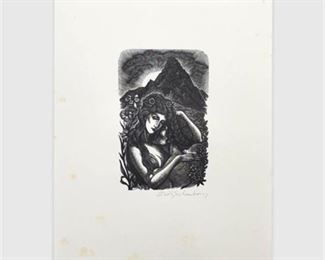 Lot 009
FRITZ EICHENBERG "Elanora" Etching
