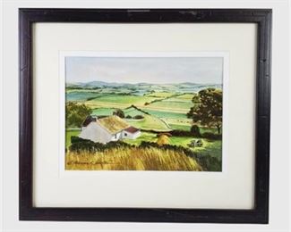 Lot 024
FLORIAN LAWTON "Irish Countryside" Watercolor Painting