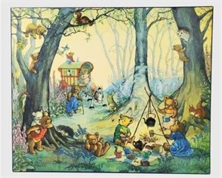 Lot 062
MOLLY BRETT "Teddy Bear Camp" Mounted Poster