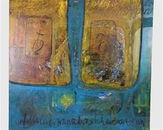 Lot 079
ANN HEALEY "And all we ever wanted was to have some fun" Mixed Media on Canvas