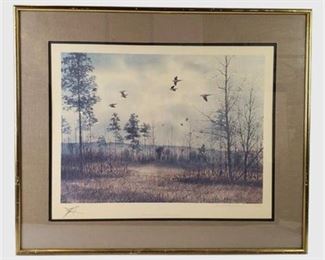 Lot 108
DAVID HAGERBAUMER "Through the Pines - Mourning Doves" Lithograph