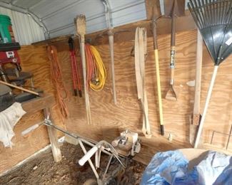 GARDEN TOOLS AND TILLER 