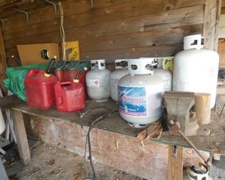 PROPANE TANKS AND GAS CANS 