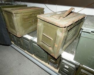 SEVERAL AMMO BOXES FULL OF AMMO 