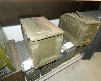 SEVERAL AMMO BOXES FULL OF AMMO 