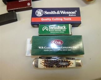 BUCK, CASE, SMITH AND WESSON KNIVES 
