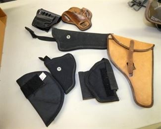 UNCLE MIKE, FUBUS, LEATHER HOLSTERS 