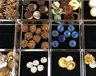 Vintage Brooches, Earrings and Buttons