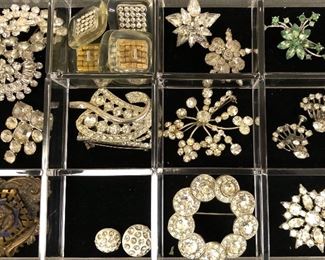Vintage Brooches, Earrings and Buttons