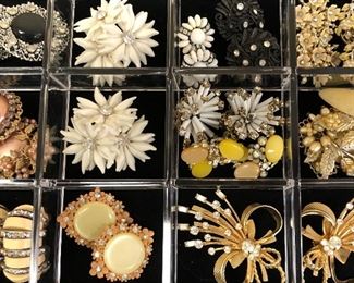 Vintage Brooches, Earrings and Buttons