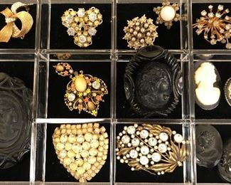 Vintage Brooches, Earrings and Buttons