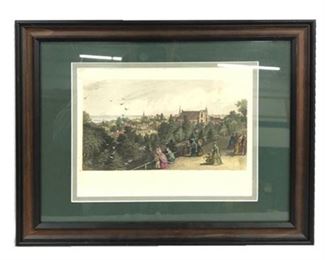 Lot 027
"City of Cleveland From Reservoir Walk" Engraved Print