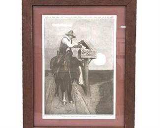 Lot 031
N.C.WYETH 1918 "Where The Mail Goes Cream of Wheat Goes" Advertisement