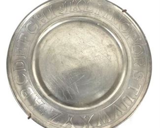 Lot 071
Antique Reed & Barton Pewter Child ABC Plate