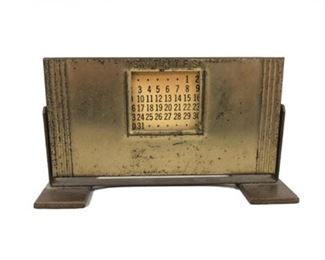 Lot 105
Vintage Perpetual Brass Desk Top Calendar